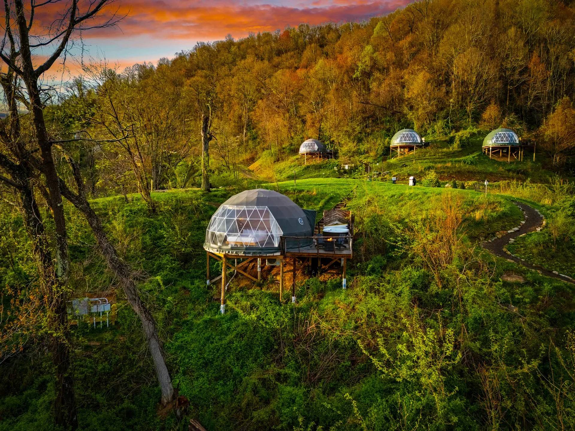 Glamping Collective Asheville, corporate team building venue in Clyde